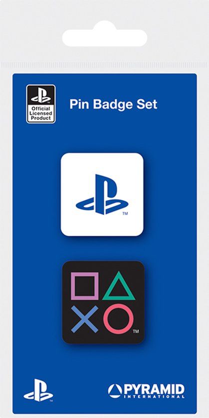 Pyramid International PlayStation Shapes Enamel Pin Badge - Set of 2 Pins - Unisex - Metal - PBE5607