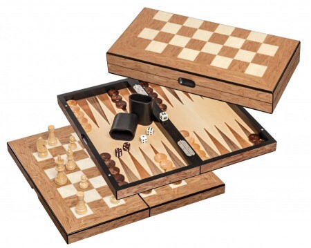 Philos Schaak/Dam/Backgammon Kassette Veld 40 mm