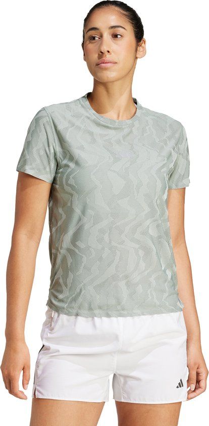 adidas Performance Ultimate Running Engineered T-shirt CLIMACOOL+ - Dames - Groen