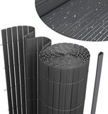 Sans marque Écran de balcon PVC Panneau de jardin Écran d'intimité Mat Grillage pour balcon Terrasse Protection contre le vent Intimité Extérieur Revêtement de balcon Résistant aux intempéries Protection UV pour balcon Jardin Auvent Grillage pour terrasse Gris 90*400cm