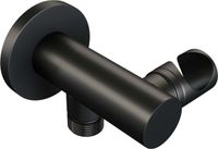 Brauer Black Edition Tapis noir mitigeur thermostatique encastré pour baignoire avec boutons-poussoirs SET 04