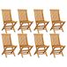 VidaXL 3072916 Tuinstoel Terras Teak 8 Stuks