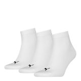 Puma - Chaussettes mi-hautes unies unisexes - Lot de 3 - Taille 43-46 - Blanc