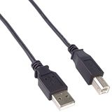 PremiumCord High Speed USB 2.0 Kabel M/M 5 m, A stekker naar B-stekker, USB-verbindingskabel voor scanners enz. Dubbel afgeschermd, AWG28, kleur zwart, lengte 5 m