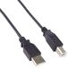 PremiumCord High Speed USB 2.0 Kabel M/M 5 m, A stekker naar B-stekker, USB-verbindingskabel voor scanners enz. Dubbel afgeschermd, AWG28, kleur zwart, lengte 5 m