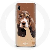 Maniacase Hoesje voor Samsung Galaxy A10 Basset Hound hondengezicht