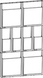 Helit Wandpresentatiesysteem 'the placativ', 4x A4 + 4x 1/3 A4
