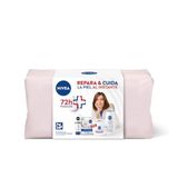 NIVEA Repair & Care Ensemble de 4 pièces avec baume à lèvres, gel, pot et crème pour les mains