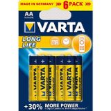 Varta 4106 AA Alkaline Wegwerpbatterij, 6 stuks