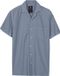 Giordano Heren Overhemd Korte Mouwen Katoen/Linnen Blauw XL