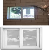 Fenster Aluminium schuifraam 96,5 x 35,6 cm verstelbaar
