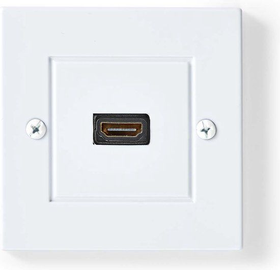 Nedis HDMI Wandcontactdoos - 1x HDMI Female - 4K@60Hz - HDMI Output - Zwart - 18 Gbps - Verguld - Doos