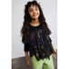 Desigual gebreide top met ruches en print - zwart