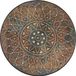 w+d Design Madhana 115x115cm wasbare deurmat, veelkleurig, kunststof