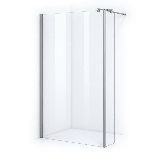 Maxaro Inloopdouche met Zijwand 120cm Veiligheidsglas 6 mm Chroom