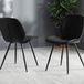 Julian Bowen Set van 2 Otto Eetkamerstoelen, Zwart, 46 x 62cm