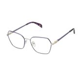 Help TOUS Eyeglass Frame Vto463 Dameszonnebril roségoud glanzend W/Violet Parts 54/17/135 zonnebril roségoud glanzend met paarse delen, glanzend roségoud met paarse delen