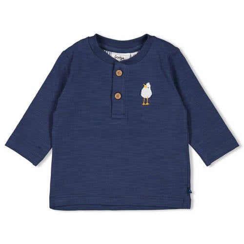 Feetje longsleeve Seaside Happiness marineblauw