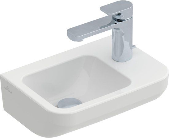 Villeroy & Boch Architectura fontein 36x26cm - wit - kraangat rechts - zonder overloop