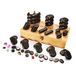 Master Massage Hot Stone Basaltsteen set in decoratieve bamboemist 60 stuks 100% natuursteen