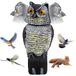 Uil Uil Lokvogels Om Vogels Weg Te Schrikken - 360 Gradens Roterende Kop, Plastic Uil Lokaas Voor Binnen En Buiten