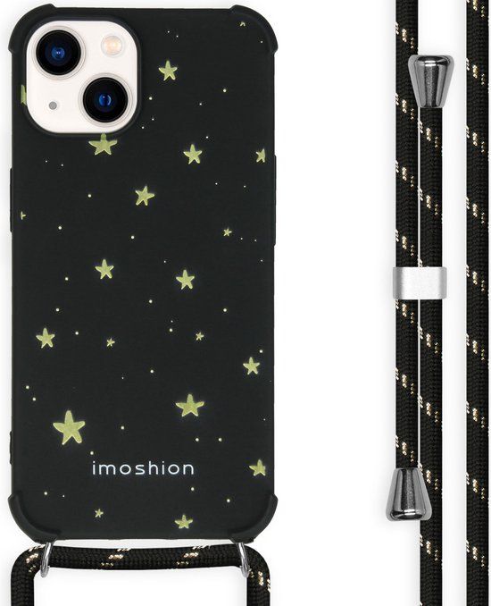 iMoshion Hoesje met Koord iPhone 14 - Stars Gold