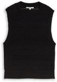 Tom Tailor Denim - Pullunder met gaatjespatroon - Maat S - deep black