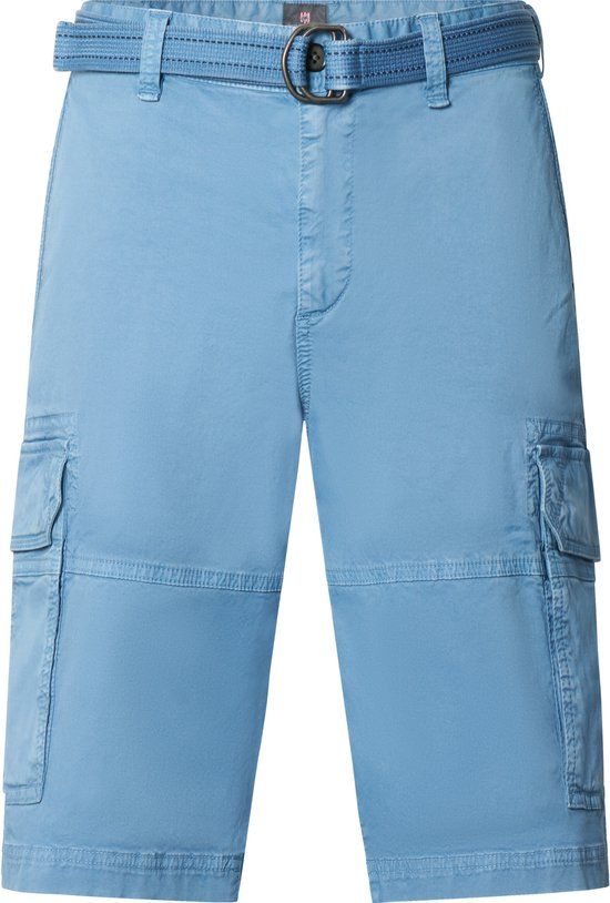 Jan Vanderstorm heren Cargobermuda - 72 - lichtblauw - Plus Size