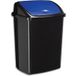 CEP poubelle ROSSIGNOL, avec clapet poussoir, 50 L, noir/bleu