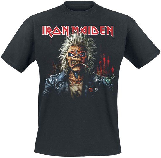 Iron Maiden Portrait Eddie Smoke Heren T-shirt - zwart - 3XL