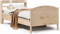 vidaXL Bedframe - massief grenenhout - 75x190 cm - Naturel