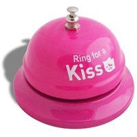 Ring Belletje drukknop voor een kus rood en wit