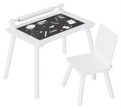OEM Hoge kinderstoel in wit, van hout, met een verstelbare zitting voor baby's