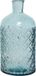 Decoris vase/flower vase recycled glass - D14 x H28 cm - light blue