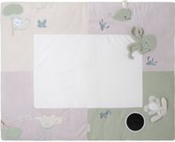 Baby's Only Boxkleed Animals - Parklegger - Speelkleed baby - Speelmat - Met verschillende elementen voor zintuig ontwikkeling - Laurel Green/Warm Linen - 75x95 cm