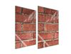 Plaque de protection en verre pour cuisine, 2x35x52 cm, couleur : rouge brique
