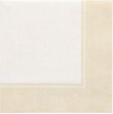 Papstar 50 Servetten ROYAL Collection 1/4 vouw 40 cm x 40 cm champagne Linum