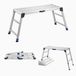 VEVOR Werkplatform aluminium opvouwbaar 1016x457mm 226,8 Kg draagvermogen hoogte verstelbaar 584-876mm