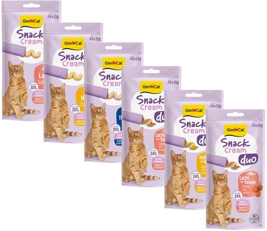 GimCat Snack Cream - Kip - 6 x 15 g