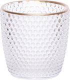 Cosy&Trendy Theelichthouders/waxinelichthouders glas bubbels transparant 7,5 cm