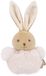 Kaloo - Pluche pompon konijn – zachte metgezel voor baby's vanaf de geboorte – 90% gerecyclede materialen – machinewasbaar – geboortecadeau met linten om te binden en geruite sjaal – K214024