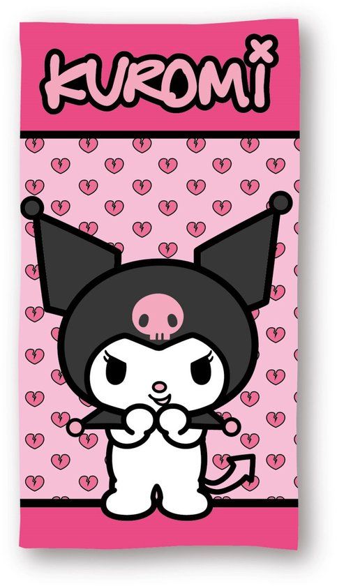4KidsOnly Hello Kitty Kuromi strandlaken 70 x 140 cm - polyester