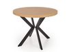 Table à manger ronde extensible effet chêne
