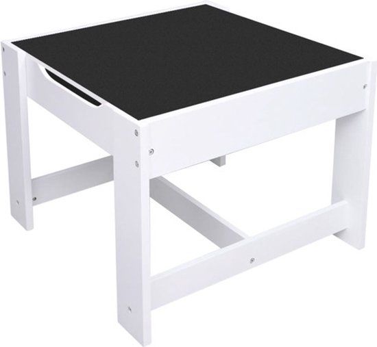vidaXL Kindertafel met 2 stoelen MDF wit