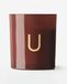 HEMA Bougie en verre Ø8x9cm Lettre U (cognac)