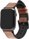 Strap-it bandje geschikt voor Apple Watch leren hybrid gesp bandje - bruin - Maat: 42 - 44 - 45 - 49mm