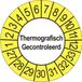 Merkloos / Sans marque Ricard Keuringsstickers Thermografisch Gecontroleerd 2027 | 50 stuks, Ø 35 mm | Buiten Geel