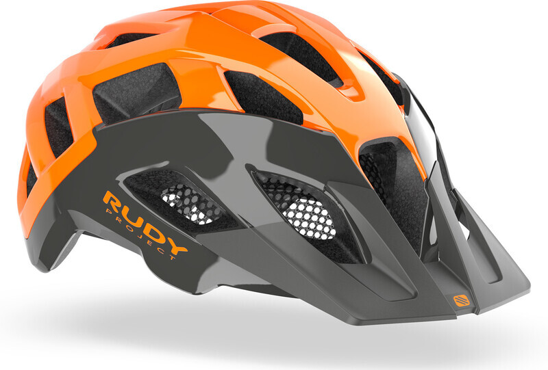 Rudy Project Crossway Helmet, lead/orange fluo shiny