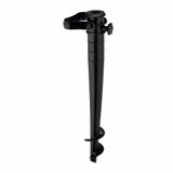 Relaxdays Parasolhouder Grondboor - Zwart - Met Handgreep - Voor Gazon of Strand - 32mm