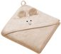 Babyono cape de bain en bambou beige 100 x 100 cm